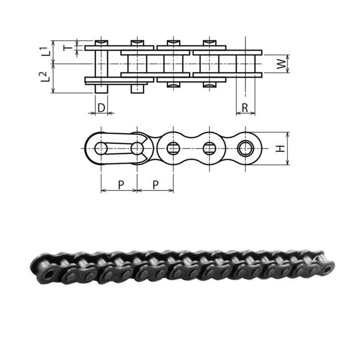 カタヤマ ［120-2CP80L］ ＫＣＭ ローラチェーン１２０−２ （3M80L） 1202CP80L 224-6058 その他道具、工具